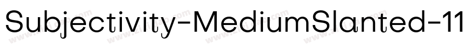 Subjectivity-MediumSlanted-11字体转换