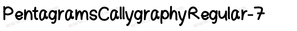 PentagramsCallygraphyRegular-707K字体转换