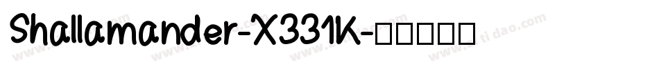 Shallamander-X331K字体转换