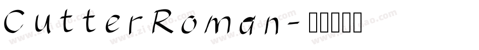 CutterRoman字体转换