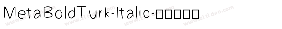 MetaBoldTurk-Italic字体转换