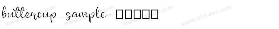 buttercup_sample字体转换