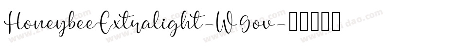 HoneybeeExtralight-W9ov字体转换