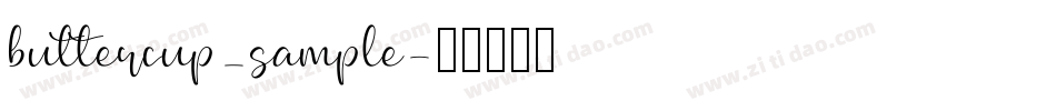 buttercup_sample字体转换