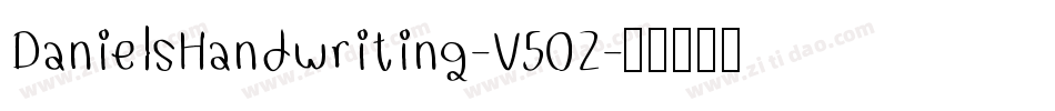 DanielsHandwriting-V50Z字体转换