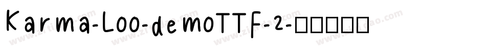 Karma-Loo-demoTTF-2字体转换