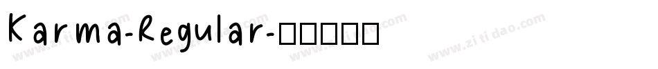 Karma-Regular字体转换