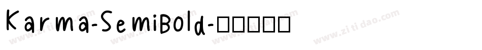 Karma-SemiBold字体转换