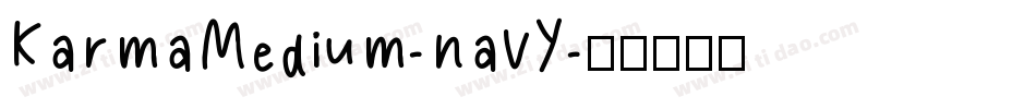 KarmaMedium-naVY字体转换