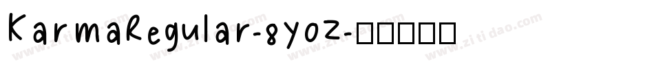 KarmaRegular-8y0z字体转换