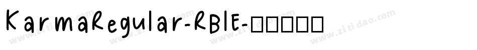 KarmaRegular-RBlE字体转换