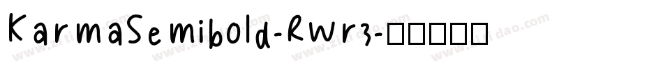 KarmaSemibold-Rwr3字体转换