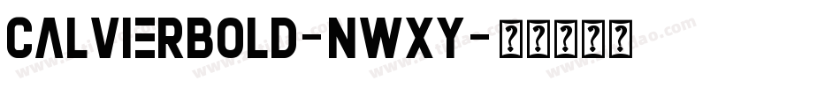 CalvierBold-nwxY字体转换