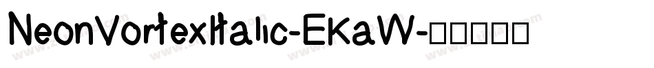 NeonVortexItalic-EKaW字体转换