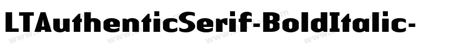 LTAuthenticSerif-BoldItalic字体转换