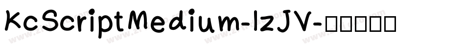 KcScriptMedium-lzJV字体转换