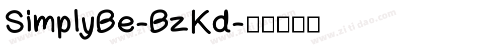 SimplyBe-BzKd字体转换