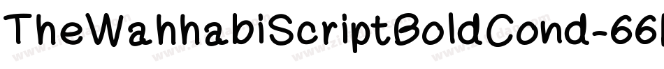 TheWahhabiScriptBoldCond-66KD字体转换