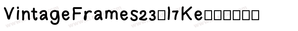 VintageFrames23-l7Ke字体转换