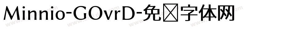 Minnio-GOvrD字体转换