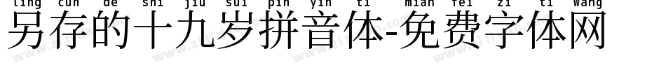另存的十九岁拼音体字体转换