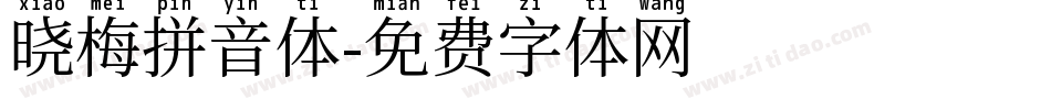 晓梅拼音体字体转换