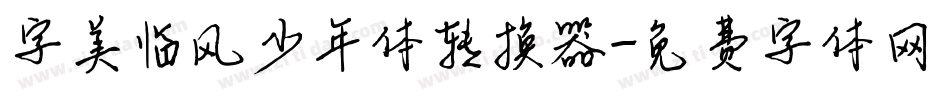 字美临风少年体转换器字体转换