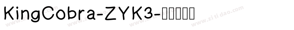 KingCobra-ZYK3字体转换