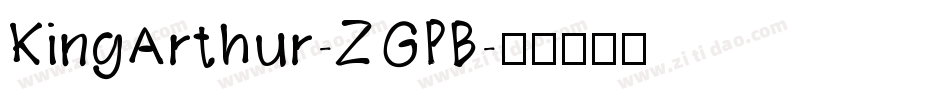 KingArthur-ZGPB字体转换
