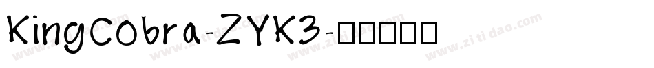 KingCobra-ZYK3字体转换
