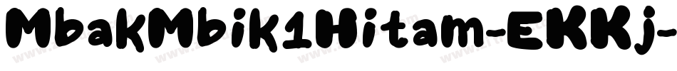 MbakMbik1Hitam-EKKj字体转换