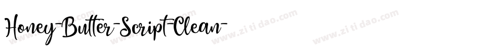 Honey-Butter-Script-Clean字体转换