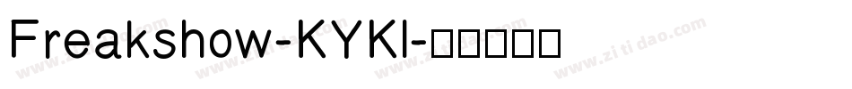 Freakshow-KYKl字体转换