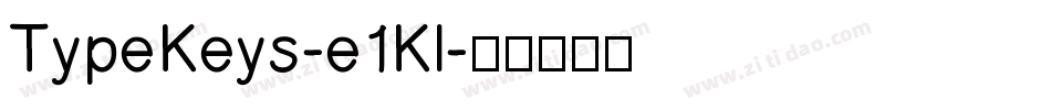 TypeKeys-e1Kl字体转换