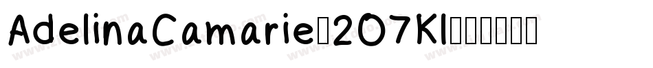 AdelinaCamarie-2O7Kl字体转换