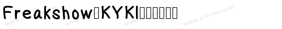 Freakshow-KYKl字体转换