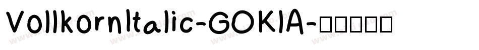 VollkornItalic-GOKlA字体转换