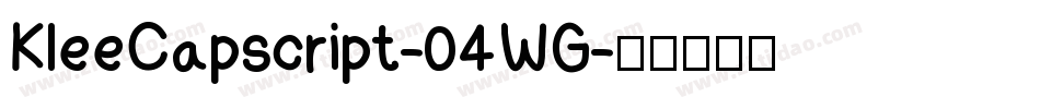 KleeCapscript-04WG字体转换