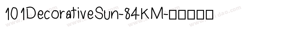 101DecorativeSun-84KM字体转换