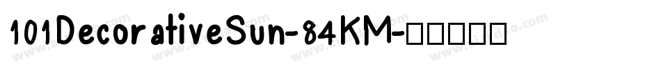 101DecorativeSun-84KM字体转换