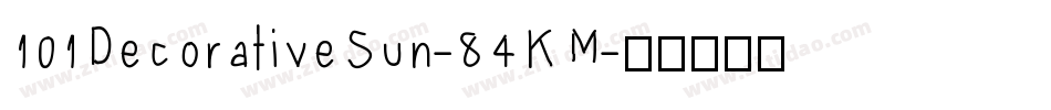 101DecorativeSun-84KM字体转换