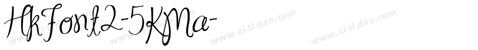 HkFont2-5KMa字体转换
