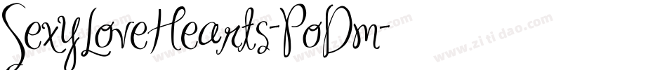 SexyLoveHearts-PoDm字体转换
