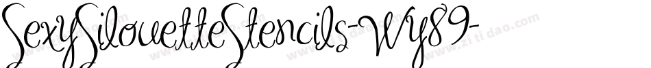 SexySilouetteStencils-Wy89字体转换