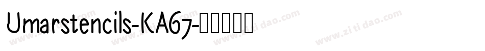 Umarstencils-KA67字体转换