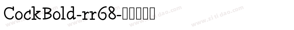 CockBold-rr68字体转换