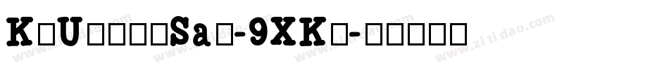 KgUncleSam-9XKn字体转换