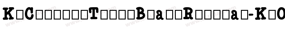 KsCoppersTeddyBearsRegular-KnOp字体转换