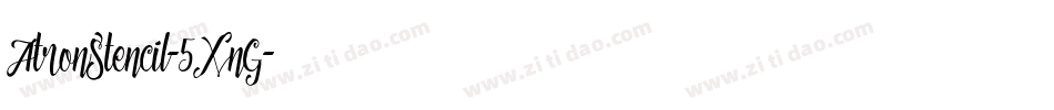 AtronStencil-5XnG字体转换