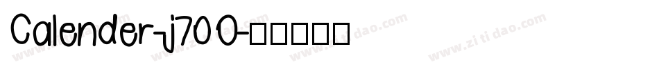 Calender-j70O字体转换